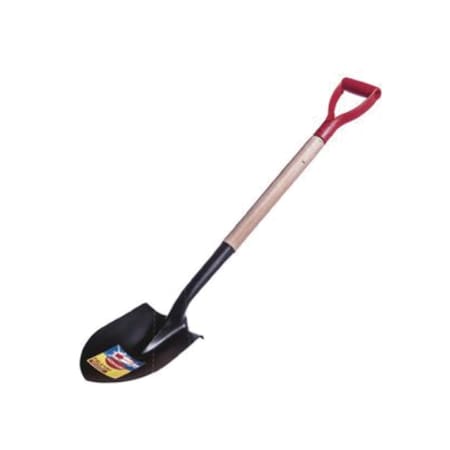 Herragro Round Point Shovel with wood handle, plastic grip HG05605611